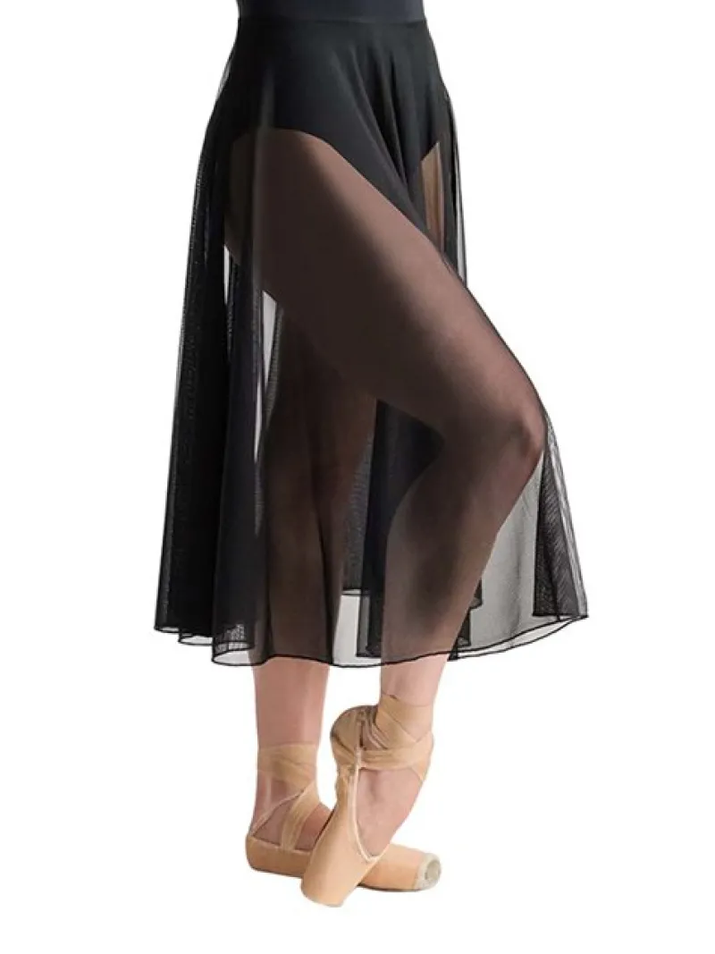 Dame Dansebutikken Ballet Underdele Damer-Flot sort langt balletskørt fra BalletRosa