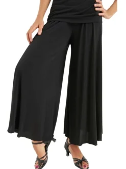 Dame Dansebutikken Danseunderdele Damer-Flotte sorte bukser m.vidde - Ready4dance