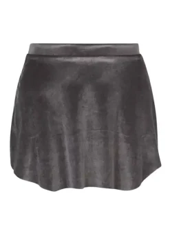 Dame Dansebutikken Skørter Til Skøjteløb|Ballet Underdele Damer-Grå pull on velour skørt fra Mara Dancewear