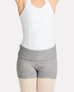 Børn Dansebutikken Ballet Underdele Børn-Grå strik balletshorts til piger Capezio