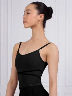 Dame Dansebutikken Balletdragter Damer-Grishko balletdragt i sort med elastik kryds foran
