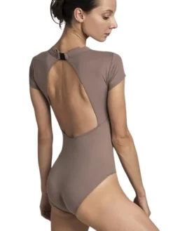Dame Dansebutikken Balletdragter Damer-Grishko dragt i coffee med korte ærmer