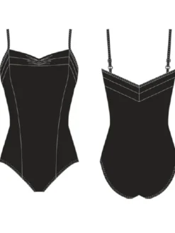 Dame Dansebutikken Balletdragter Damer-Grishko dragt i sort med synings detaljer