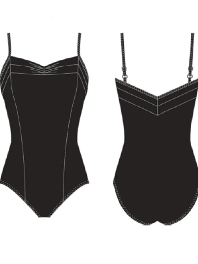 Dame Dansebutikken Balletdragter Damer-Grishko dragt i sort med synings detaljer