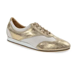 Dame Dansebutikken Swingsko Damer|Linedance Sko Damer-Guld dansesneakers vario pro med fuld sål