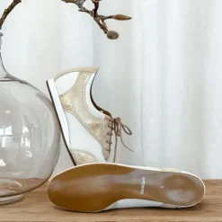 Dame Dansebutikken Swingsko Damer|Linedance Sko Damer-Guld dansesneakers vario pro med fuld sål