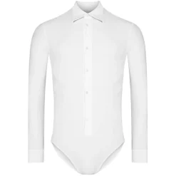 Dansebutikken Dansetøj Herrer-Hvid body skjorte til herrer - Ready4dance