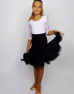 Dansebutikken Dansetøj Pige-Hvid body til dans til piger - Ready4dance