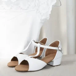 Børn Dansebutikken Pige Dansesko-Hvid dansesko til piger Dansport