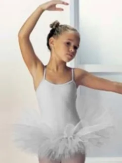 Børn Dansebutikken Balletkjole Piger-Hvid tutudragt Seré med 4 lag tyl