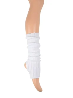 Dansebutikken Benvarmere Til Gymnastik|Benvarmere Til Ballet-Hvide benvarmere til ballet og dans - 60 CM