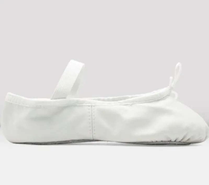 Dansebutikken Balletsko Bløde-Hvide bløde balletsko i skind med fuldsål Bloch
