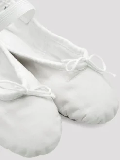 Dansebutikken Balletsko Bløde-Hvide bløde balletsko i skind med fuldsål Bloch