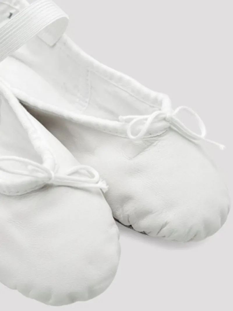 Dansebutikken Balletsko Bløde-Hvide bløde balletsko i skind med fuldsål Bloch