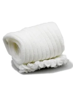 Dansebutikken Benvarmere Til Gymnastik|Benvarmere Til Ballet-Hvide ribstrikket benvarmere til ballet og dans