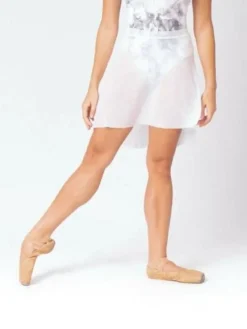 Dame Dansebutikken Skørter Til Skøjteløb|Ballet Underdele Damer-Hvidt pull on mesh skørt fra Mara Dancewear