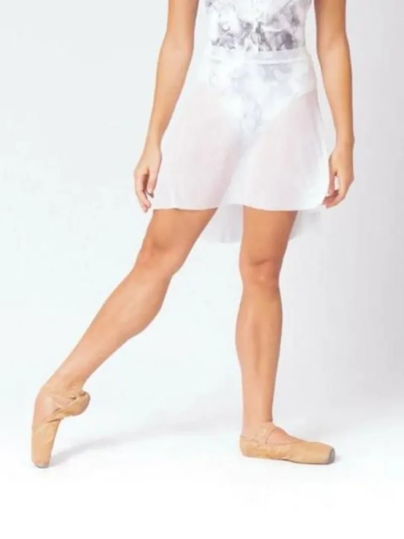 Dame Dansebutikken Skørter Til Skøjteløb|Ballet Underdele Damer-Hvidt pull on mesh skørt fra Mara Dancewear