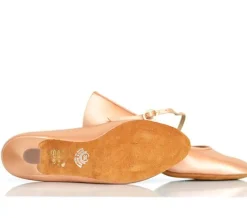 Dame Dansebutikken Pige Dansesko|Brudesko-International standardsko med skrårem - junior hæl