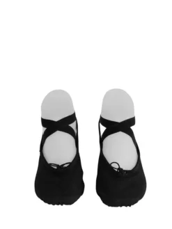 Dansebutikken Balletsko Bløde-Kanvas sort softballetsko/springsko Wear Moi