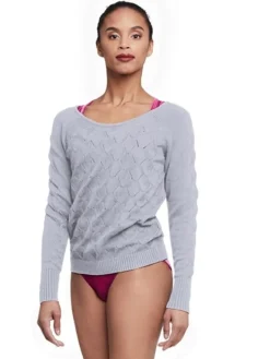 Dame Dansebutikken Dragter Damer-Lang bomuldsstrik fra Bloch - lysgrå