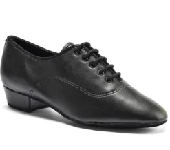 Dame Dansebutikken Orgelsko Damer|Drenge Dansesko-Lav trænings dansesko sort skind