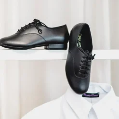 Dame Dansebutikken Orgelsko Damer|Drenge Dansesko-Lav trænings dansesko sort skind