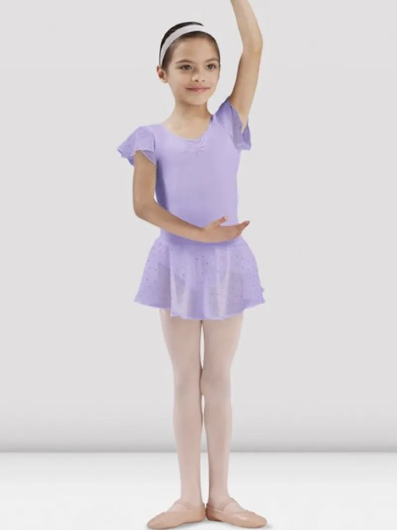 Børn Dansebutikken Gymnastikkjole Piger|Ballet Underdele Børn-Lyselilla chiffon skørt med palietter til piger Bloch