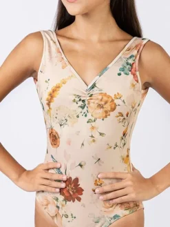 Dame Dansebutikken Balletdragter Damer-Mara Dancewear - dragt med blomster print