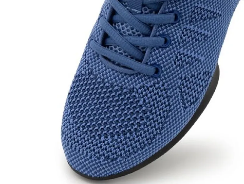 Dame Dansebutikken Salsasko Damer|Swingsko Damer-Mellem blå dansesneaker i åndbar strik til damer - Suny