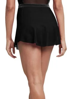 Dame Dansebutikken Skørter Til Skøjteløb|Underdele Damer-Mesh pull-on danseskørt med velour i taljen