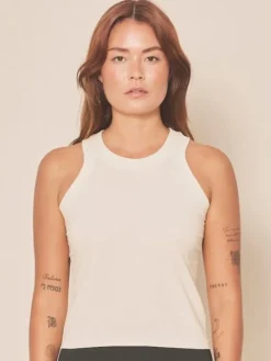 Dame Dansebutikken Pilates Overdele|Yogatoppe-Moonchild råhvid tank top