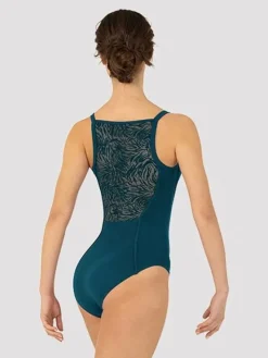 Dame Dansebutikken Dragter Damer|Balletdragter Damer-Mørk turkis dragt med smuk ryg Bloch