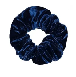 Dansebutikken Gymnastik Hårtilbehør|Hår Accessories-Mørkeblå velour hårelastik