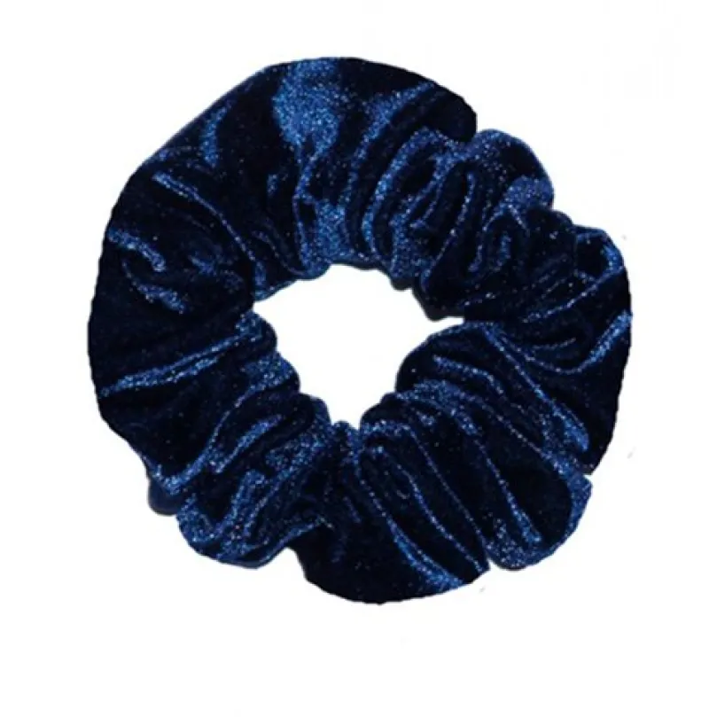 Dansebutikken Gymnastik Hårtilbehør|Hår Accessories-Mørkeblå velour hårelastik