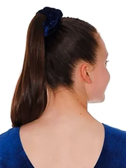 Dansebutikken Gymnastik Hårtilbehør|Hår Accessories-Mørkeblå velour hårelastik