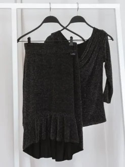 Dame Dansebutikken Danseunderdele Damer-Nederdel med glimmer til damer - Ready4dance