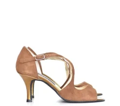 Dame Dansebutikken Salsasko Damer|Tangosko Damer-Nueva Epoca Tessa smuk brun dansesko