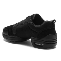 Dame Dansebutikken Salsasko Damer|Swingsko Damer-PEBBLE Rumpf dansesneaker sort mesh