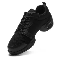 Dame Dansebutikken Salsasko Damer|Swingsko Damer-PEBBLE Rumpf dansesneaker sort mesh