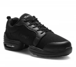 Dame Dansebutikken Salsasko Damer|Swingsko Damer-PEBBLE Rumpf dansesneaker sort mesh