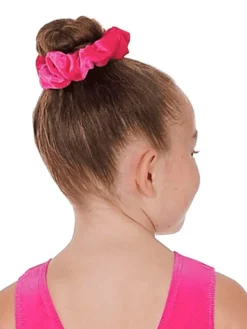 Dansebutikken Gymnastik Hårtilbehør|Hår Accessories-Pink velour hårelastik