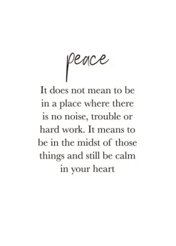 Dansebutikken Andet Til Yoga-Plakat med citat - Peace