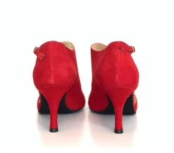 Dame Dansebutikken Salsasko Damer|Tangosko Damer-Rød dansesko Nueva Epoca Linea 7 cm hæl