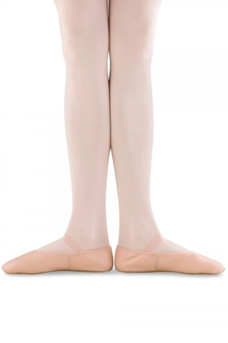 Dansebutikken Balletsko Bløde-Rosa balletsko/springsko i skind m.fuldsål Bloch