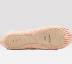 Dansebutikken Balletsko Bløde-Rosa balletsko/springsko i skind m.fuldsål Bloch