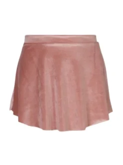 Dame Dansebutikken Skørter Til Skøjteløb|Ballet Underdele Damer-Rosa pull on velour skørt fra Mara Dancewear