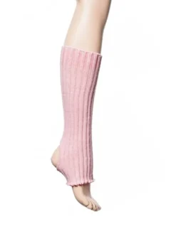 Dansebutikken Benvarmere Til Ballet|Benvarmere Til Dans-Rosa ribstrikket benvarmere til ballet og dans
