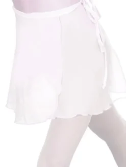 Børn Dansebutikken Underdele Piger|Gymnastikkjole Piger-Seré hvid chiffon slå om skirt piger