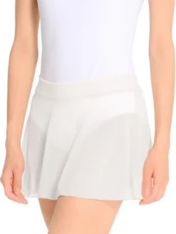 Dame Dansebutikken Skørter Til Skøjteløb|Underdele Damer-Seré hvidt pull on skørt i stretch mesh