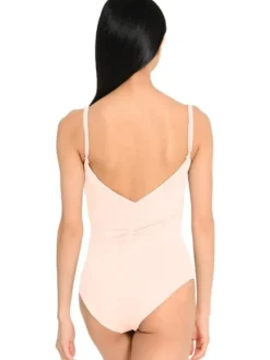 Dame Dansebutikken Dragter Damer|Balletdragter Damer-Seré rosa dragt m. rynkedetaljer og justerbare stropper